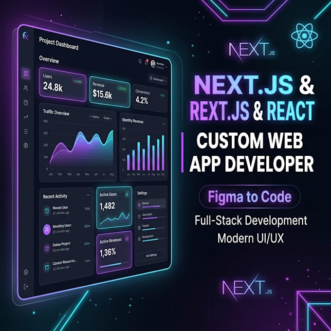 build responsive nextjs website, react web apps
