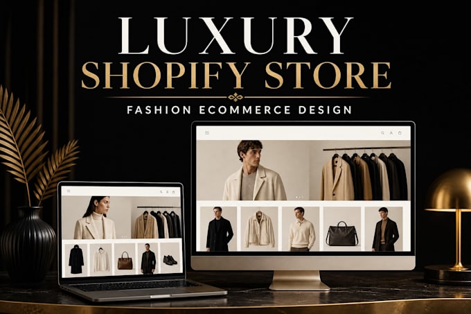 design a luxury shopify store, shopify fashion store or shopify clothing store