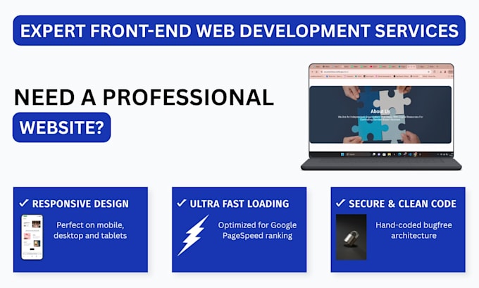 develop a responsive and userfriendly landing page that suits your business