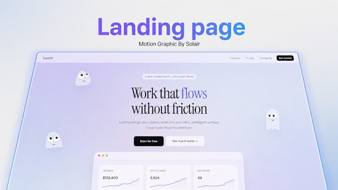 create a beautiful custom landing page