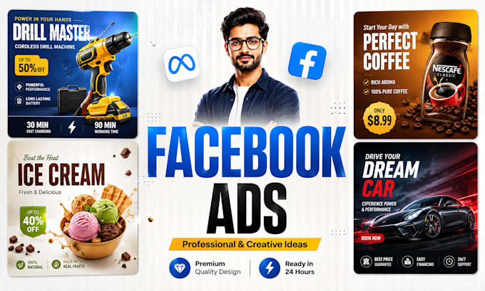 design professional facebook ads and instagram carousels