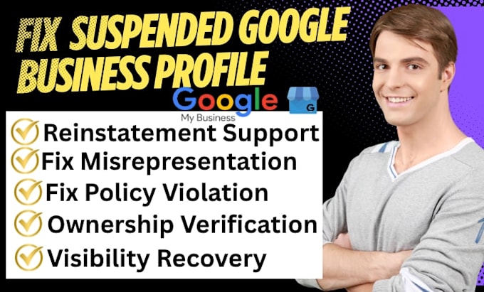 fix google business profile suspension misrepresentation lisiting visibility