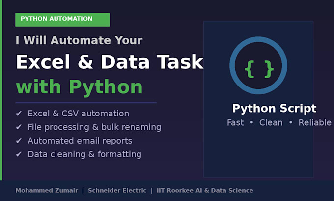 automate your data tasks using python, sql, power bi and excel