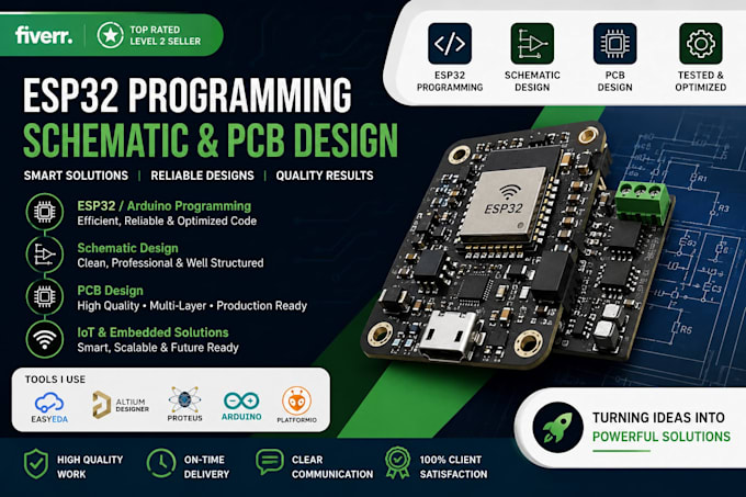 program esp32, do schematic and pcb design