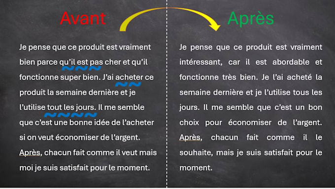relecture et correction de textes en francais