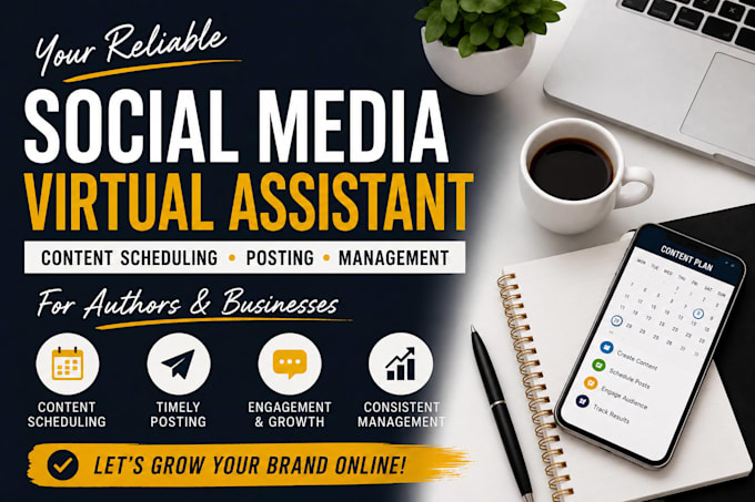 social media virtual assistant for content scheduling posting and management