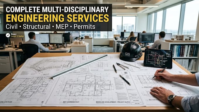civil, structural and architecture engineering for mep drawing, permit plan