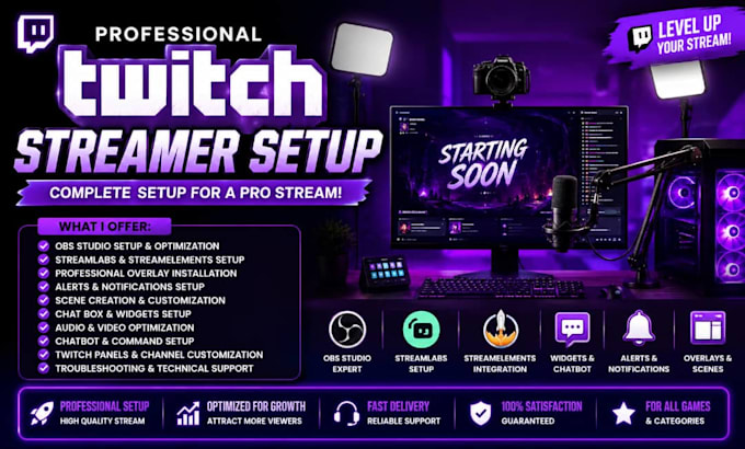 setup your twitch channel obs alerts and overlays