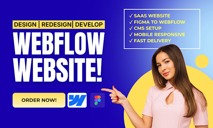 build custom webflow website with cms and interactions