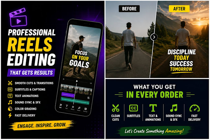 edit instagram reels with effects, text and transitions