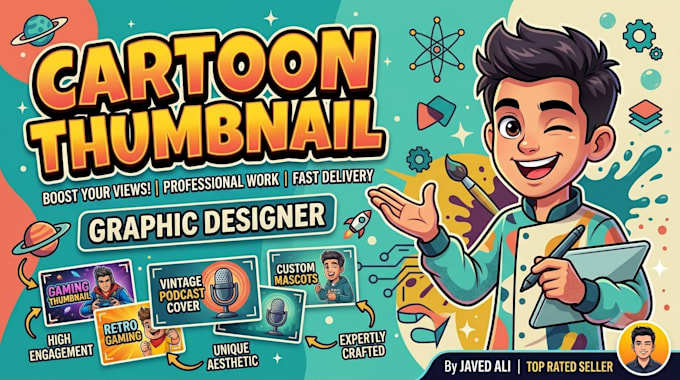 create youtube cartoon thumbnail