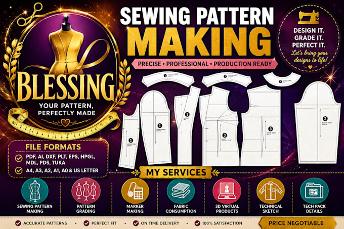 be sewing pattern maker garment manufacturer pattern grading sewing instruction