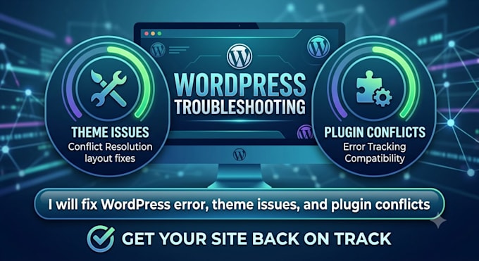 fix wordpress error, theme issues, and plugin conflicts
