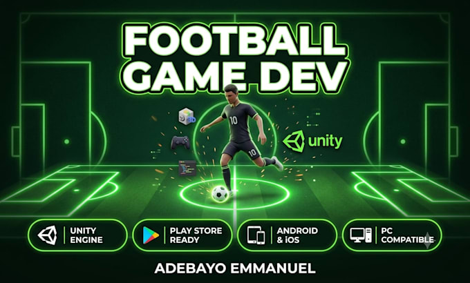 develop custom unity 3d football sports game