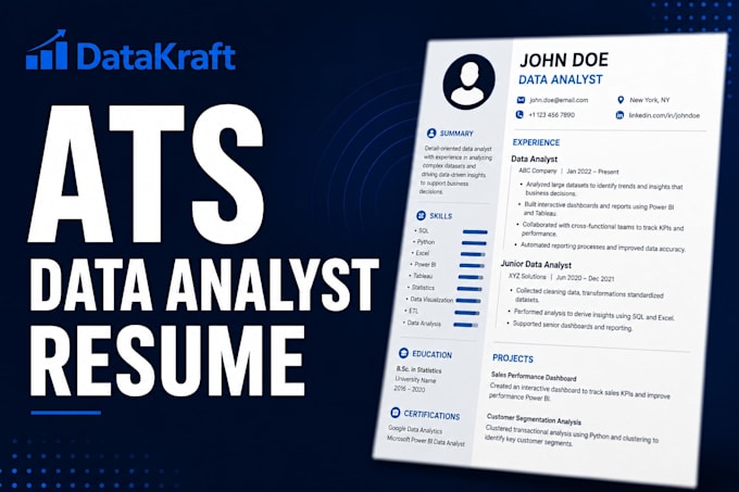 write an ats friendly data analyst resume that gets interviews