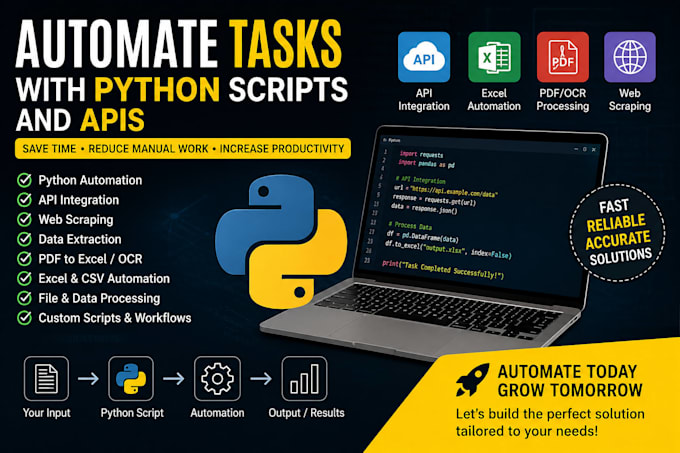 automate tasks with python scripts and apis