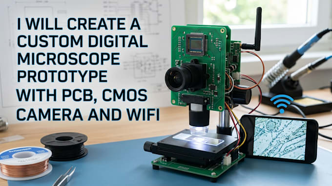 create a custom digital microscope prototype with pcb and cmos camera
