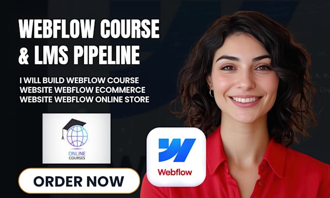 build webflow course sale website webflow ecommerce website webflow online store