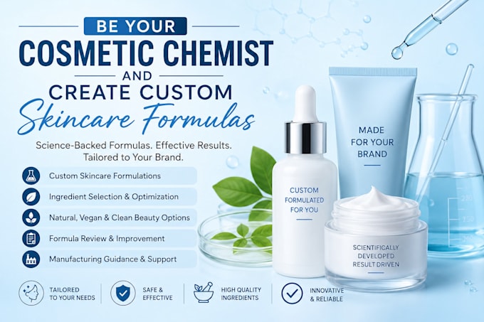 be your cosmetic chemist and create custom skincare formulas