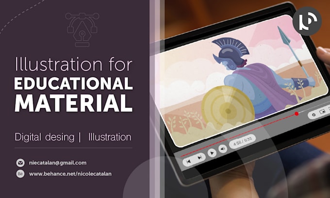 creation of educational illustrations, infographics and graphic materials