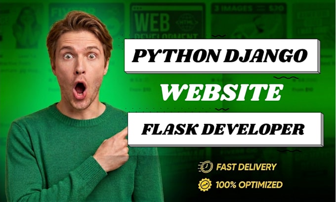 build stunning python django web app SEO friendly flask website