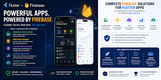 build flutter firebase based app