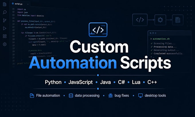 create custom automation scripts and desktop tools