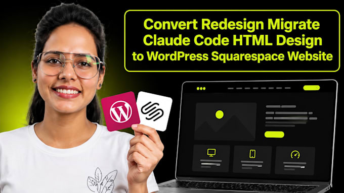 convert redesign migrateclaude code html design to wordpress squarespace website