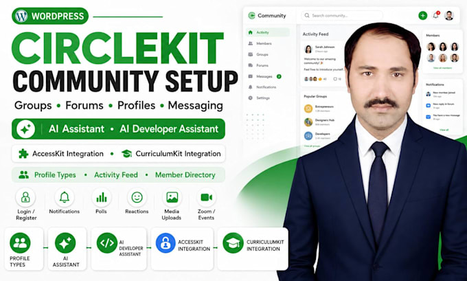 build wordpress community website using circlekit