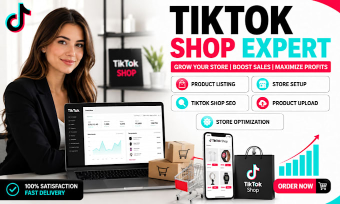 do tiktok shop setup, product listing and store optimization