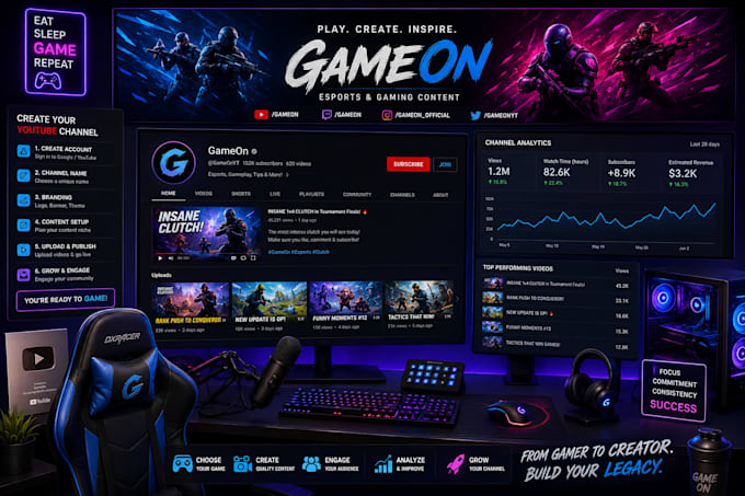 create and optimize a gaming youtube channel