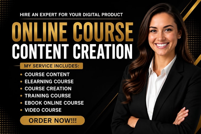 create online course content, training manual, workbook for lms platforms