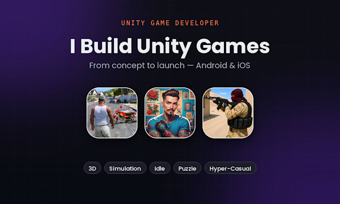 develop a unity game for android and ios