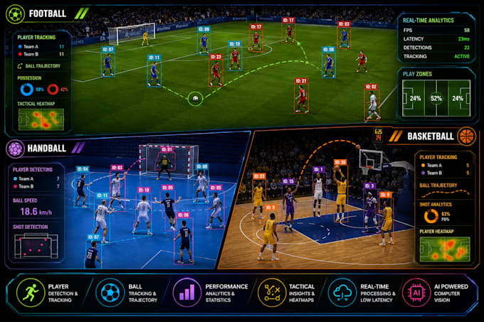 do real time sports computer vision, match analytics, player detection, tracking