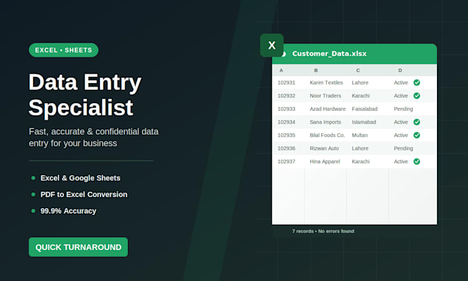 do professional excel data entry, data cleaning, and copy paste work