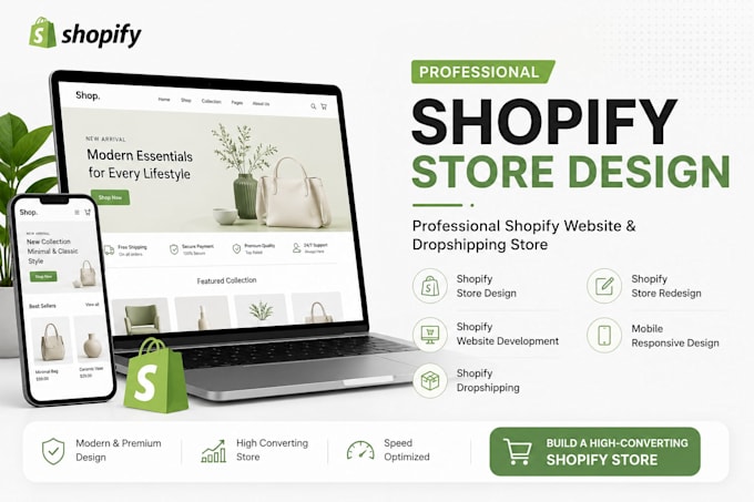 do shopify website, shopify store design, shopify store