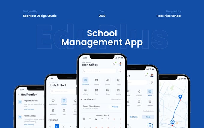 develop custom school management app education app learning app school website