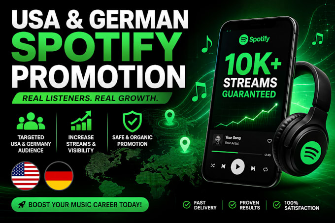 do USA spotify music promotion german spotify promotion
