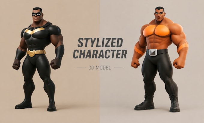 model a custom stylized 3d character for animation vtuber and music video