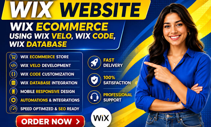 develop wix website design wix ecommerce using wix velo wix code wix database