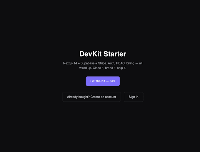 build your nextjs web app with supabase auth and stripe