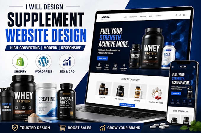 design peptides website supplement website nutraceutical website peptides store