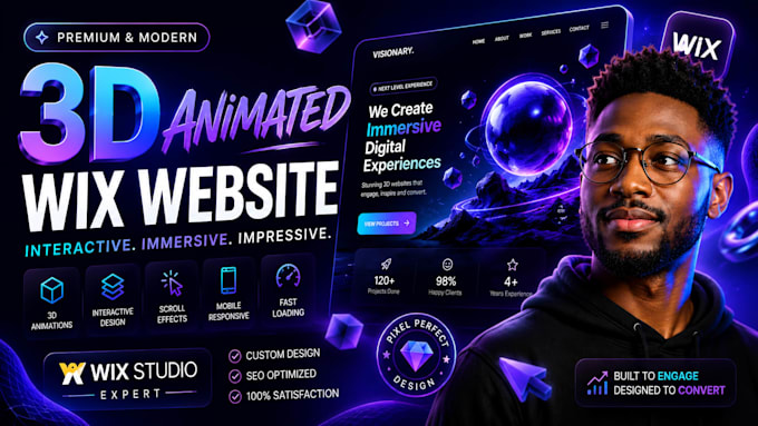build 3d animated wix website parallax 3d animated wix studio website threejs