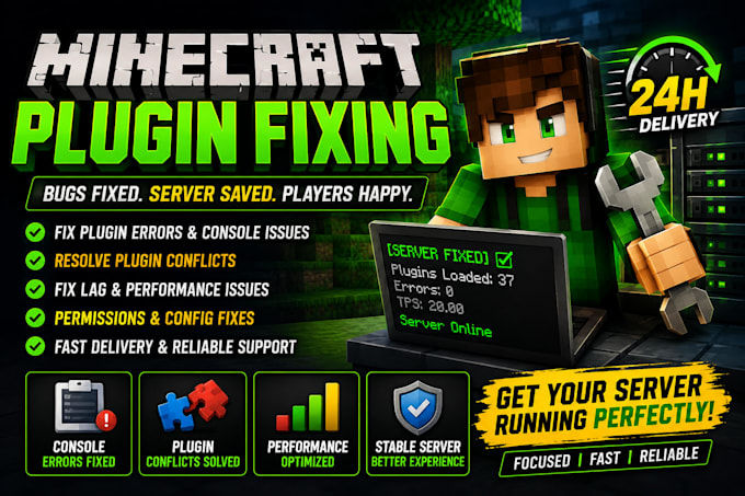 fix minecraft plugin errors bugs conflicts and server issues fast