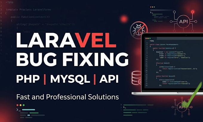 fix PHP laravel mysql bugs errors and API issues