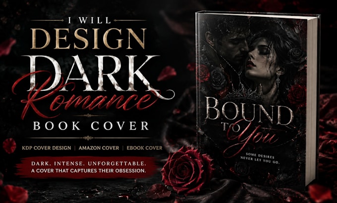 design dark romance book cover KDP cover amazon cover
