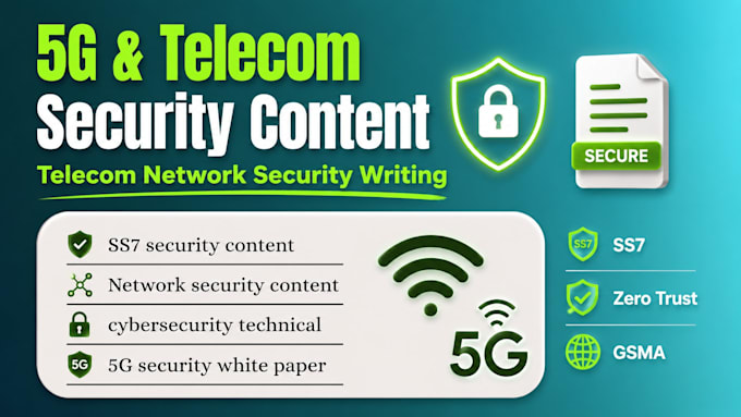 write expert telecom network security content, reports, and technical briefs