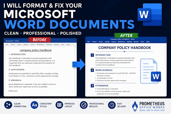 format and fix your microsoft word documents