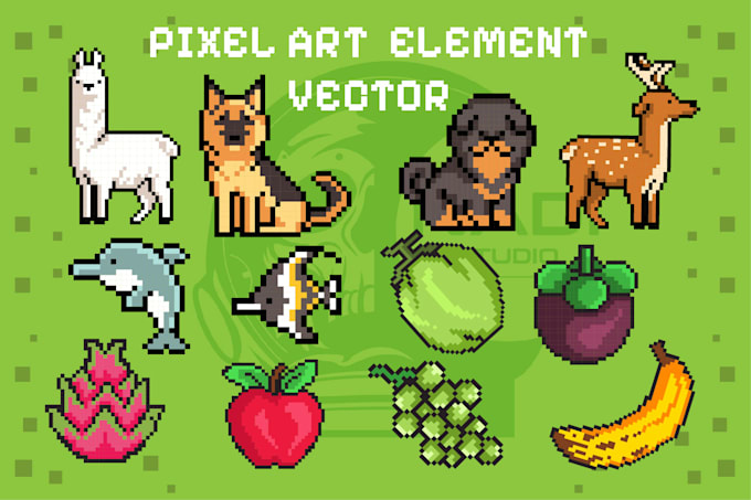 create custom pixel art elements and objects