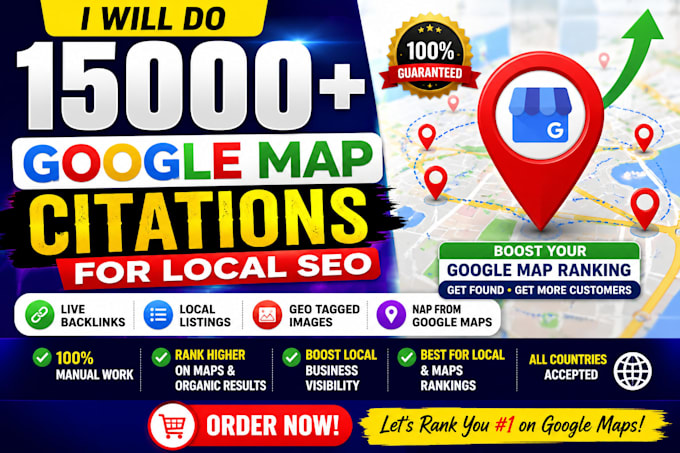 15000 google map citations for local seo